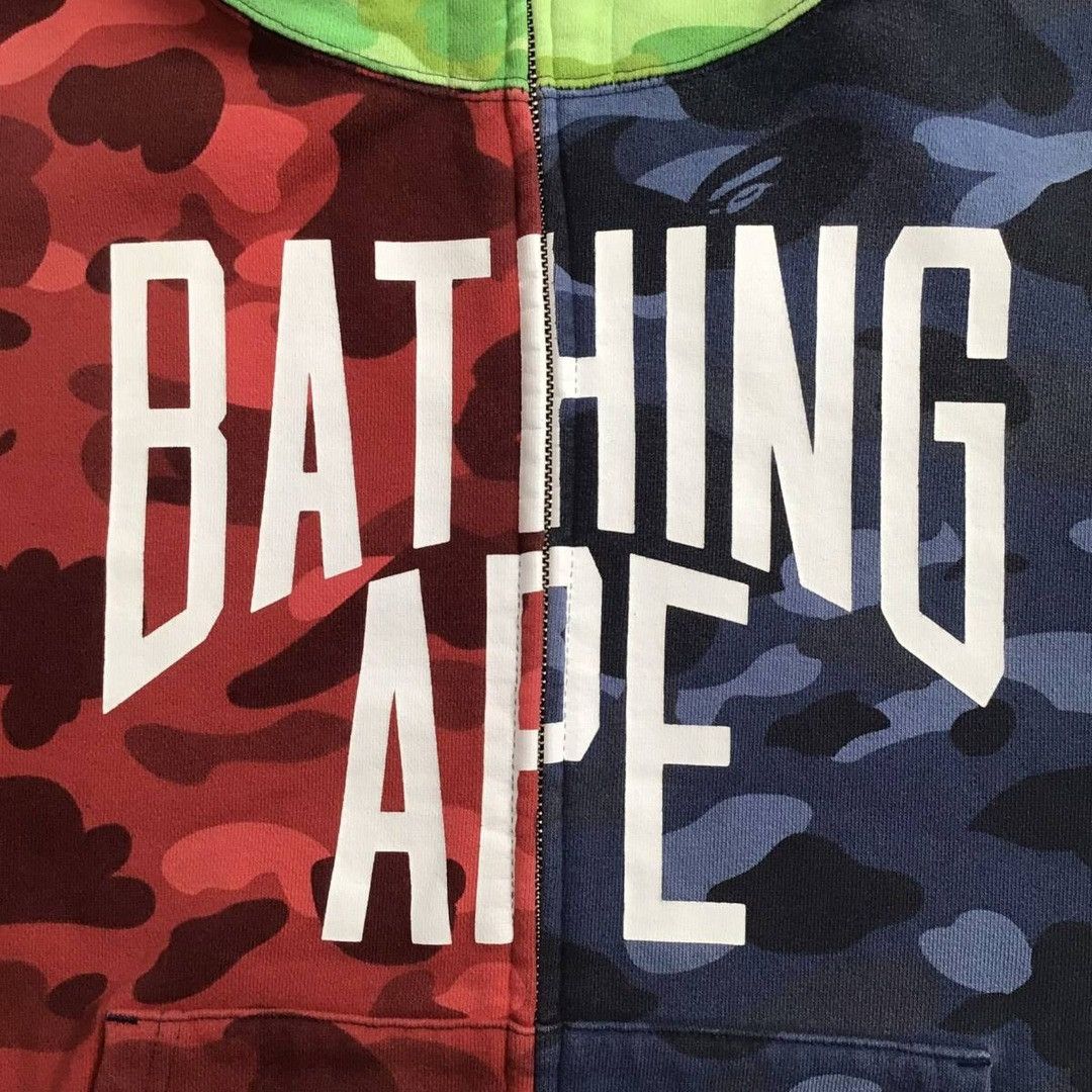 Bape BAPE NYC logo crazy color camo full zip hoodie a bathing ape Size US M / EU 48-50 / 2 - 2 Thumbnail
