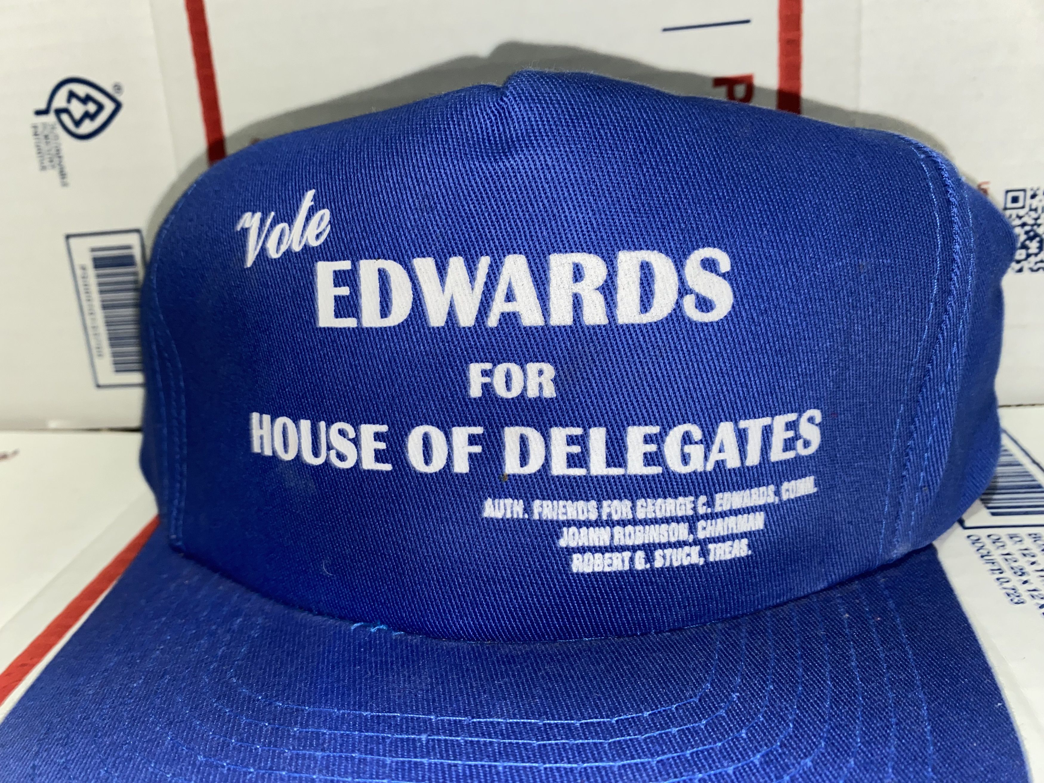 Topperz Vote EDWARDS House Delegates vtg Trucker Hat Cap government Size ONE SIZE - 2 Thumbnail