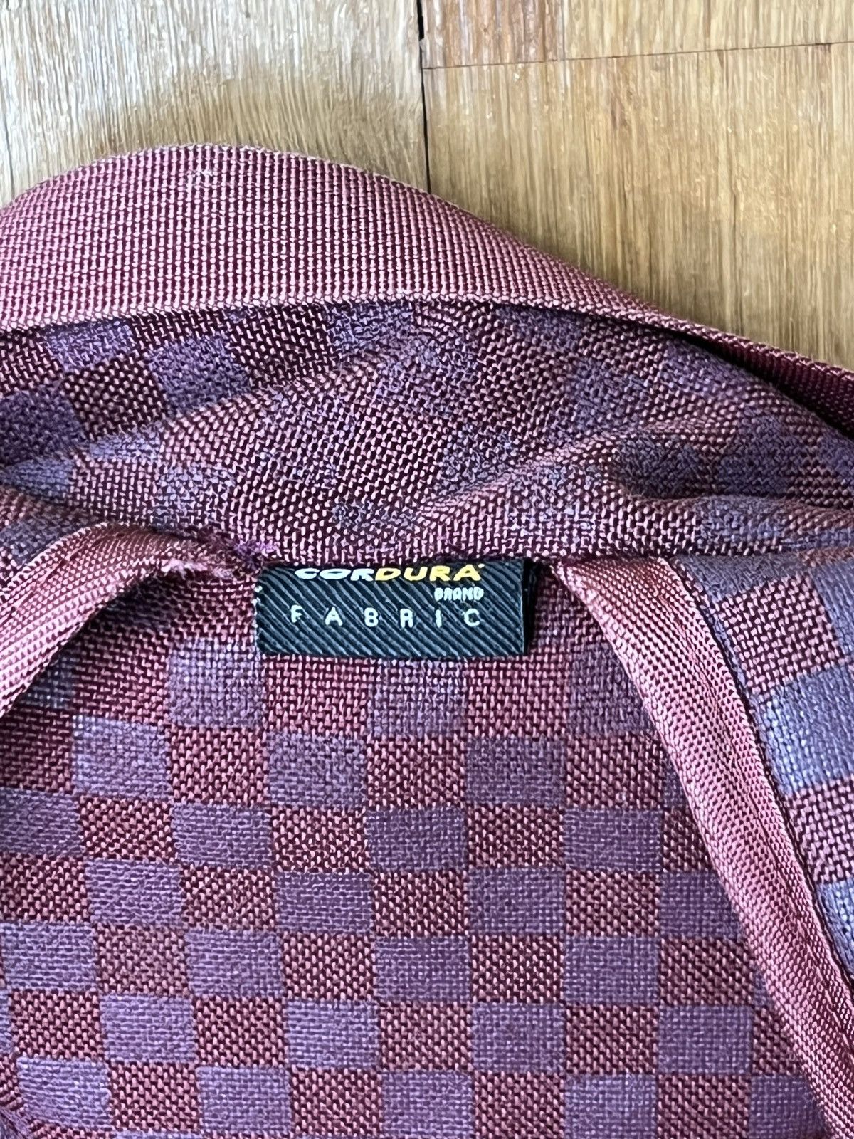 Supreme Supreme Burgundy Damier Checkered Rare Cordura Backpack FW11 Size ONE SIZE - 5 Thumbnail