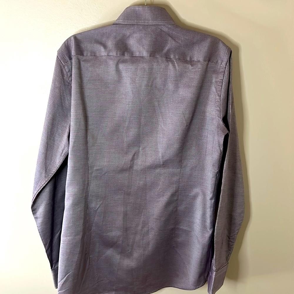 Hugo Boss Slim Fit- BOSS Selection - sz15.5 - Lavender/Silver-100% Ctn Size 38R - 6 Thumbnail