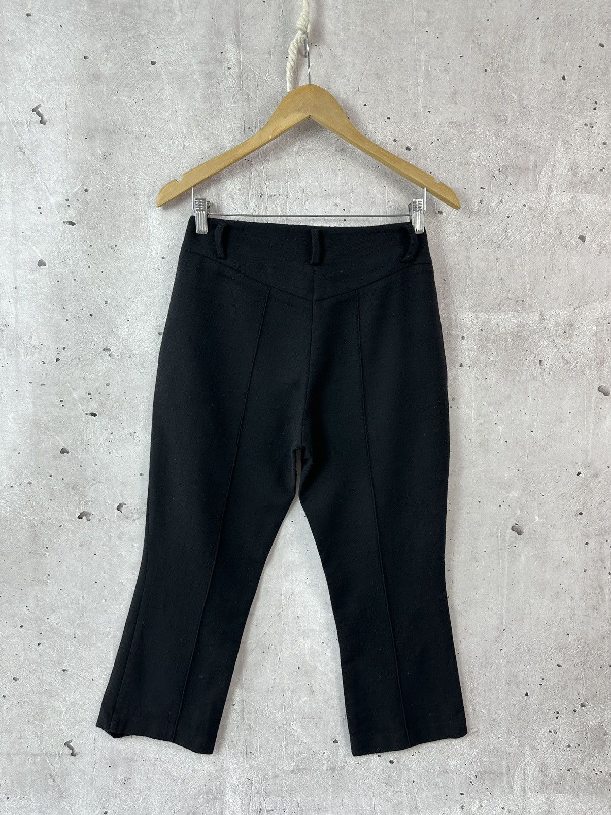 Annette Gortz Annette Gortz Black Cropped Zip Pocket Wool Women’s Pants Size 26" / US 2 / IT 38 - 10 Thumbnail
