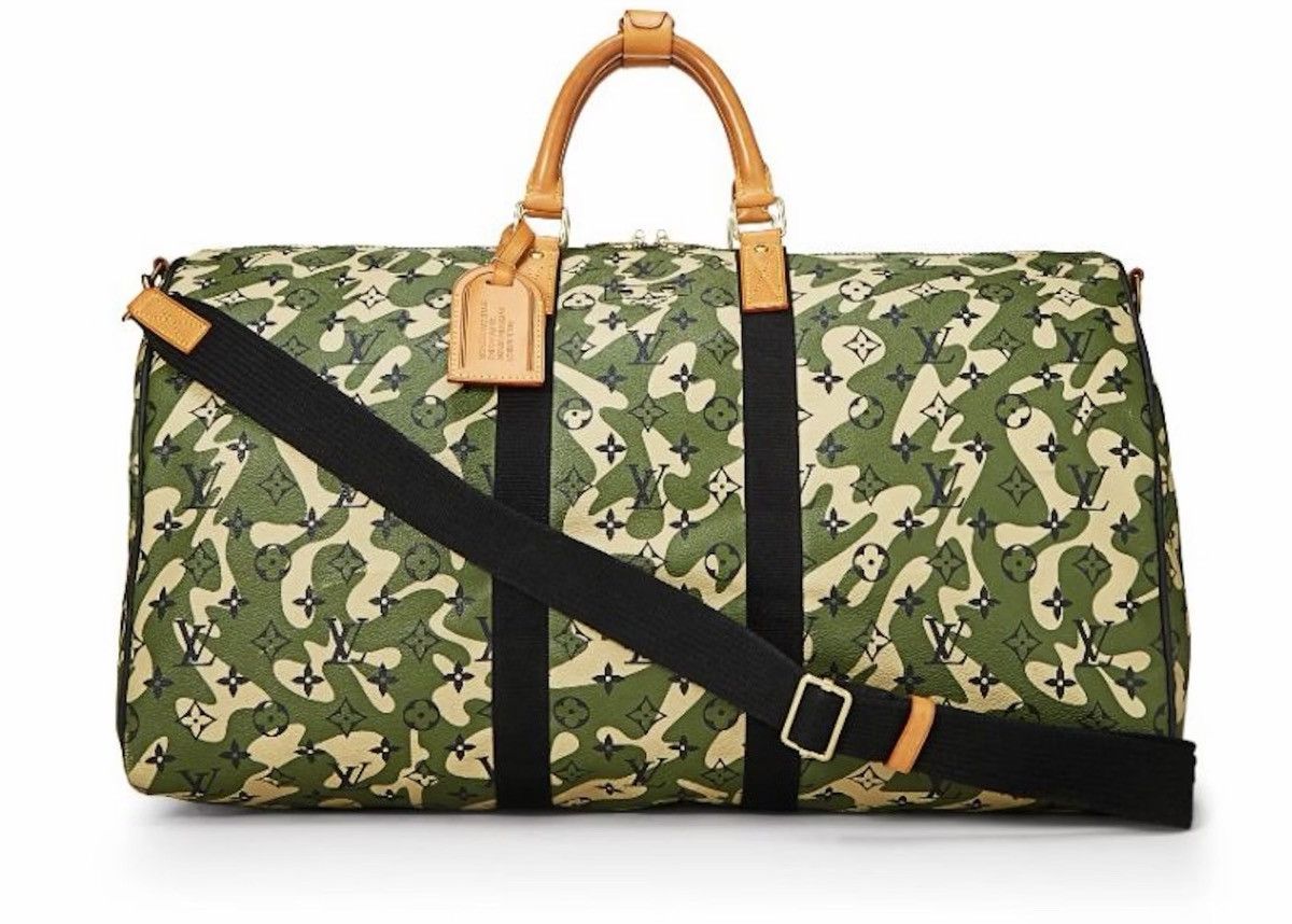 Louis Vuitton × Takashi Murakami Louis Vuitton Camo Murakami Keepall 55 Size ONE SIZE - 1 Thumbnail