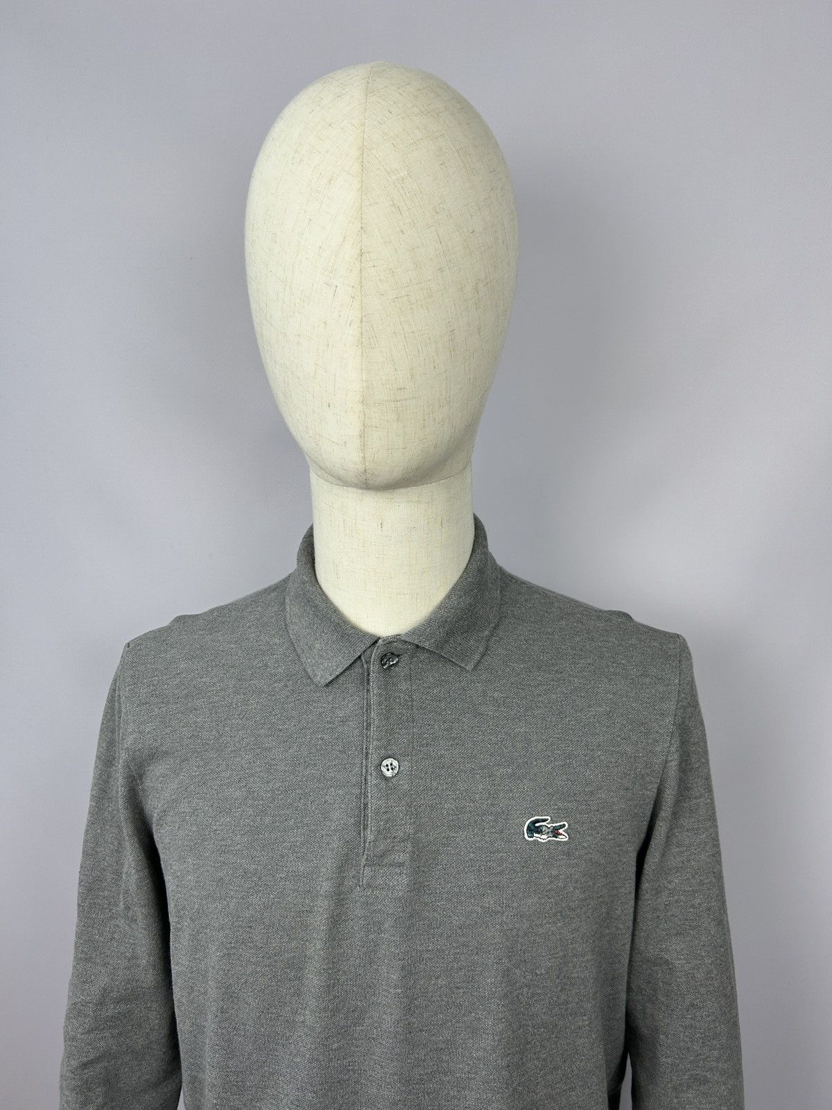 Lacoste Lacoste Grey Longsleeve Polo Shirt Size 4 / M P2P 20'8" Size US M / EU 48-50 / 2 - 2 Thumbnail