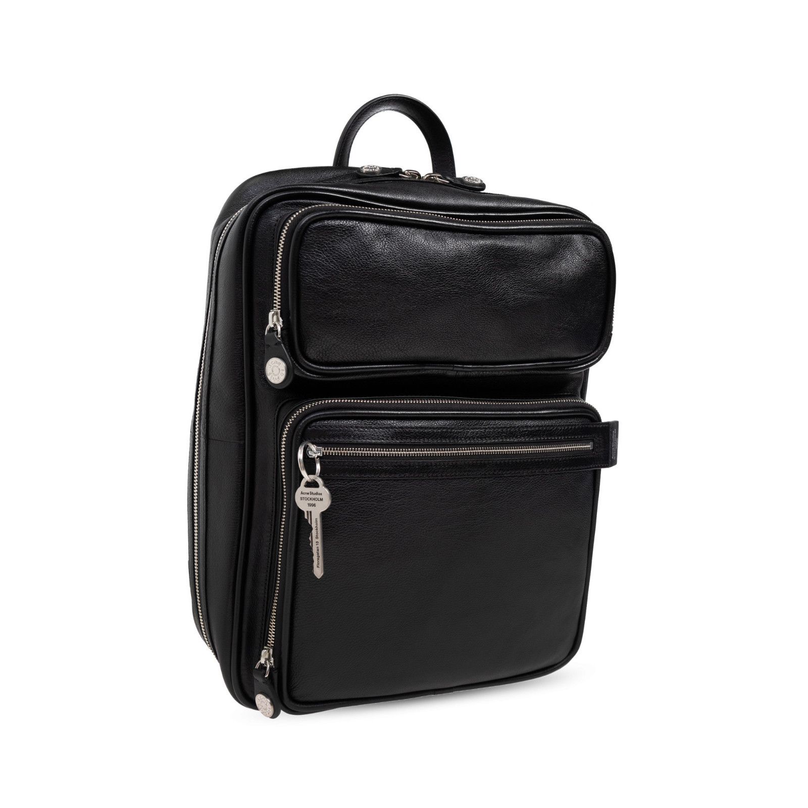 Acne Studios ACNE STUDIOS Camero Gym Black Leather Backpack New Size ONE SIZE - 3 Thumbnail