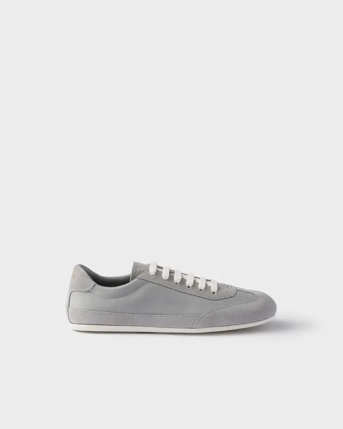 Prada o1mt1gz0226 Suede And Fabric Sneakers in Grey Size US 11.5 / EU 44-45 - 2 Thumbnail