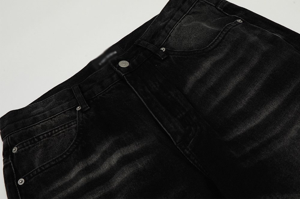 Jean Men's washed distressed retro punk gradient casual jeans Size US 32 / EU 48 - 3 Thumbnail