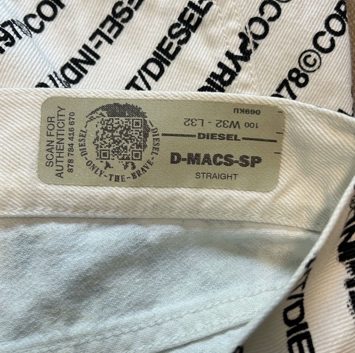 Diesel Diesel D-Macs Copyright Print Jeans W32 L32 – Made in Italy Size US 32 / EU 48 - 11 Thumbnail
