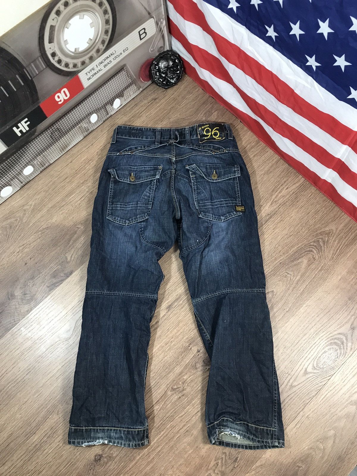 G-Star Vintage G Star Raw Elwood 96 Biker Jeans Y2K Size US 32 / EU 48 - 9 Thumbnail