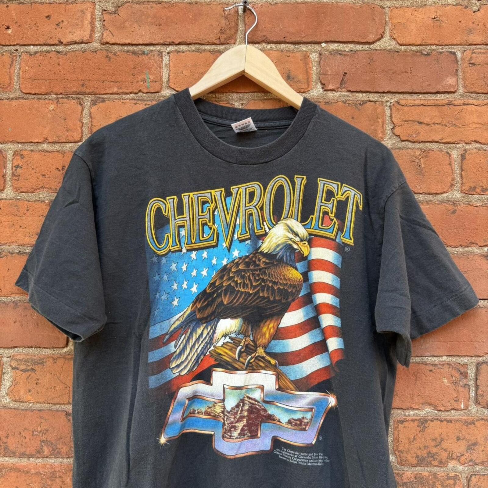 Fruit Of The Loom vintage Chevrolet eagle t shirt 90s L Size US L / EU 52-54 / 3 - 3 Thumbnail