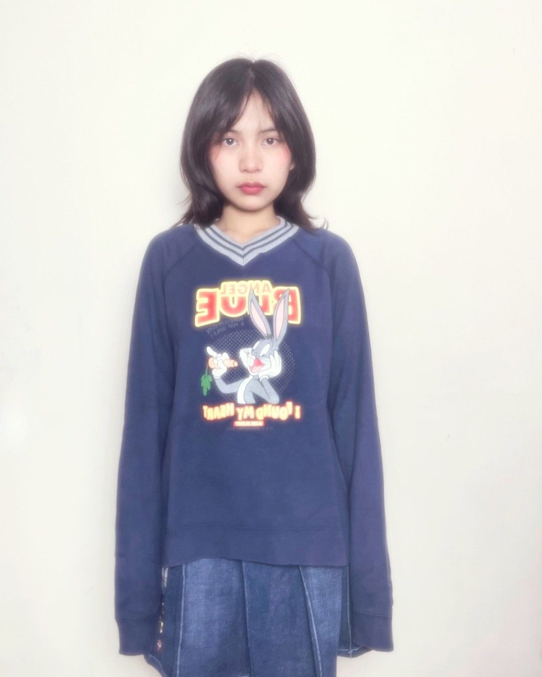 Angel Blue Angel Blue "I Found My Heart" Bugs Bunny Cropped Sweatshirt Size M / US 6-8 / IT 42-44 - 1 Thumbnail