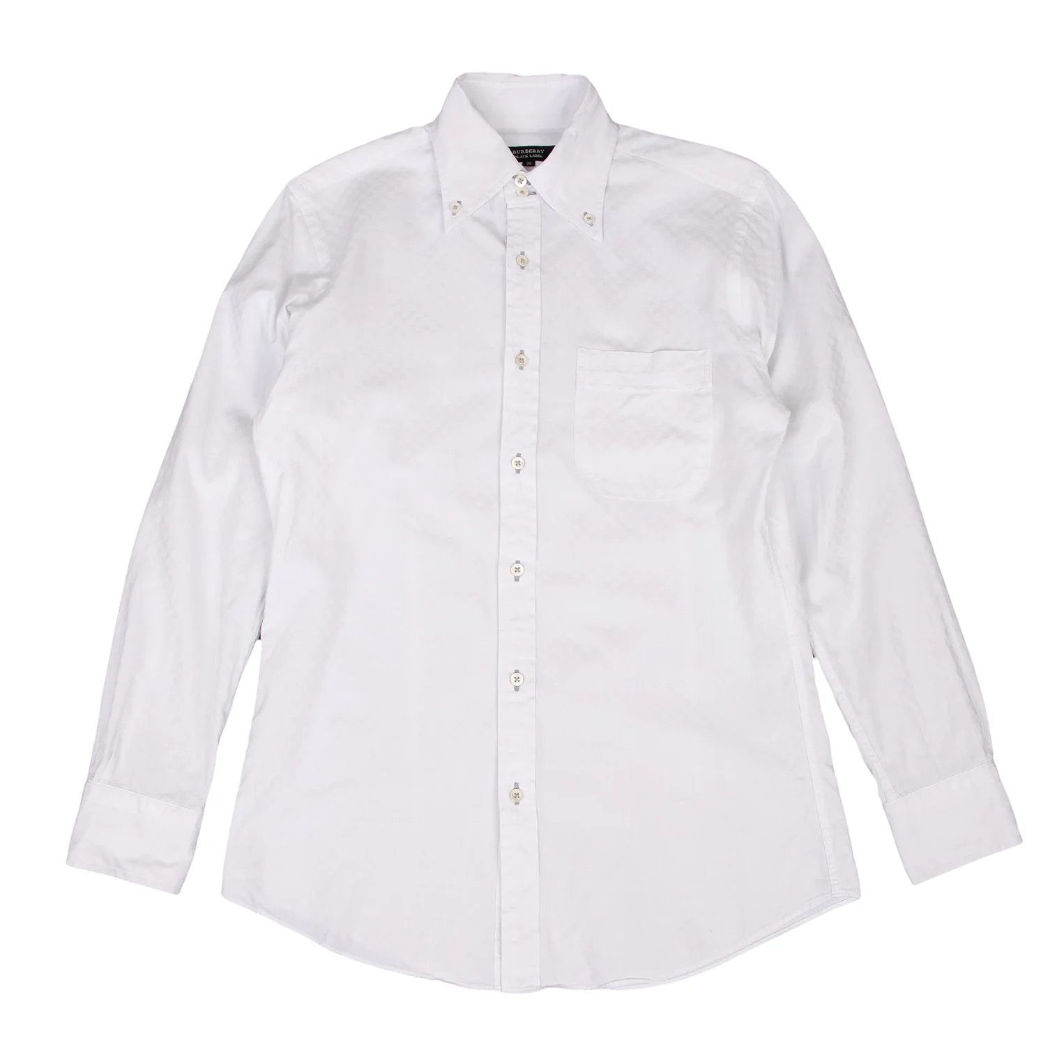 Burberry Checkered Jacquard Button-Down Shirt in White, Size 38 Size US S / EU 44-46 / 1 - 1 Thumbnail