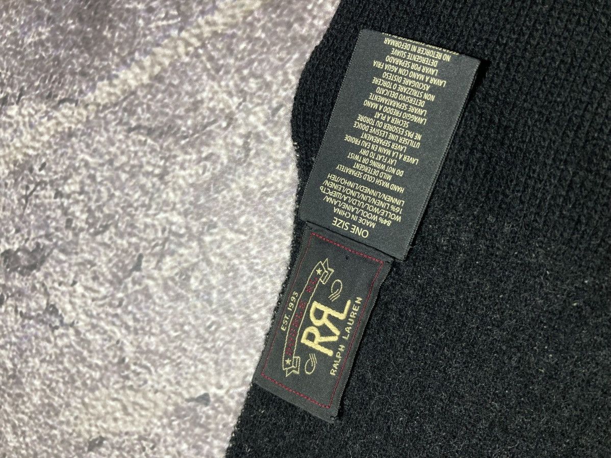 RRL Ralph Lauren RRL Ralph Lauren Black Scarf One Size 84% Wool 16% Linen Size ONE SIZE - 2 Thumbnail