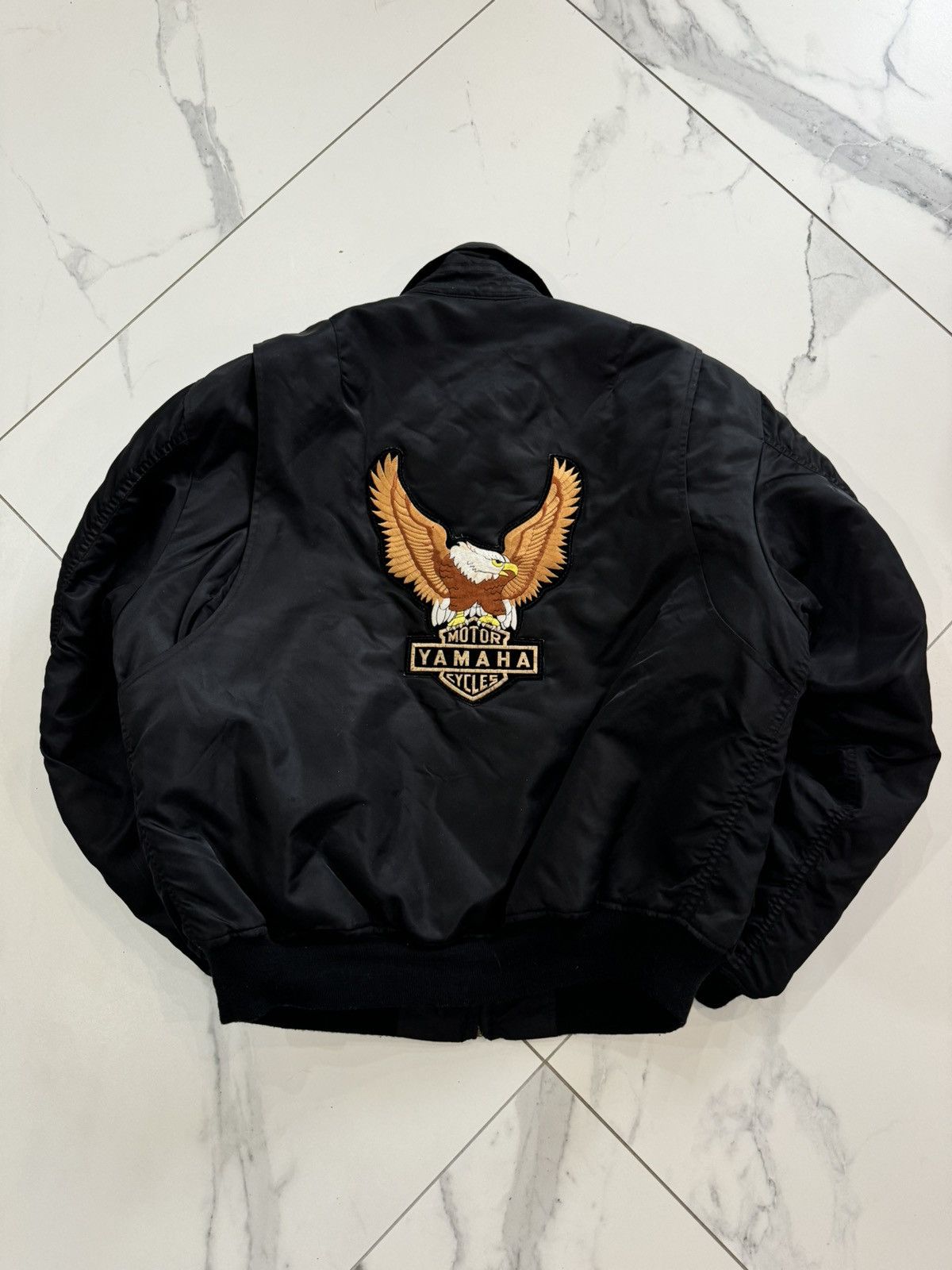 Japanese Brand Vintage Yamaha Team Flyer ma-1 Racing Bomber Jacket Japan Size US L / EU 52-54 / 3 - 2 Thumbnail