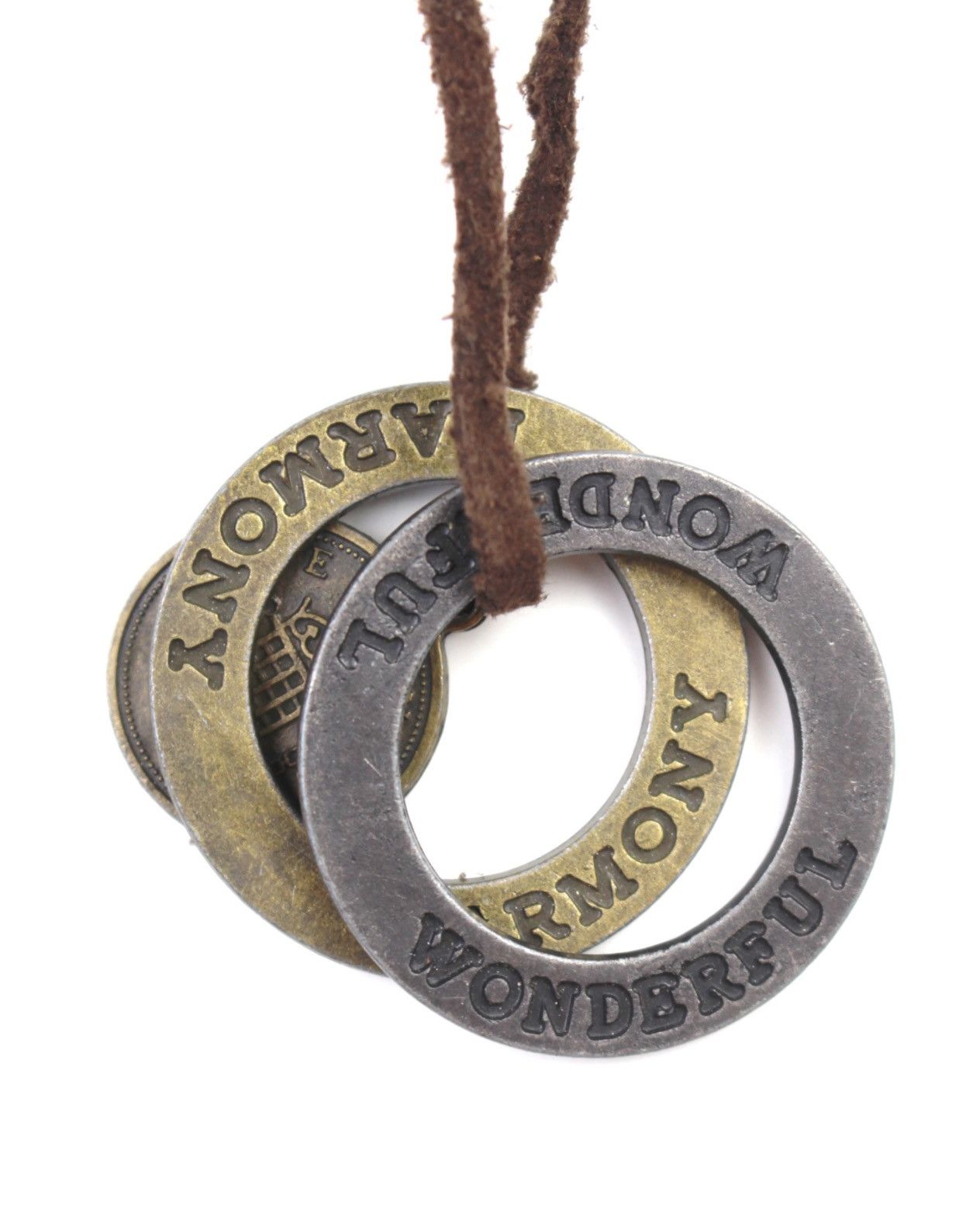 Vintage 2000S JAPANESE MADE “HARMONY & WONDERFUL” MEDALLION NECKLACE Size ONE SIZE - 4 Thumbnail