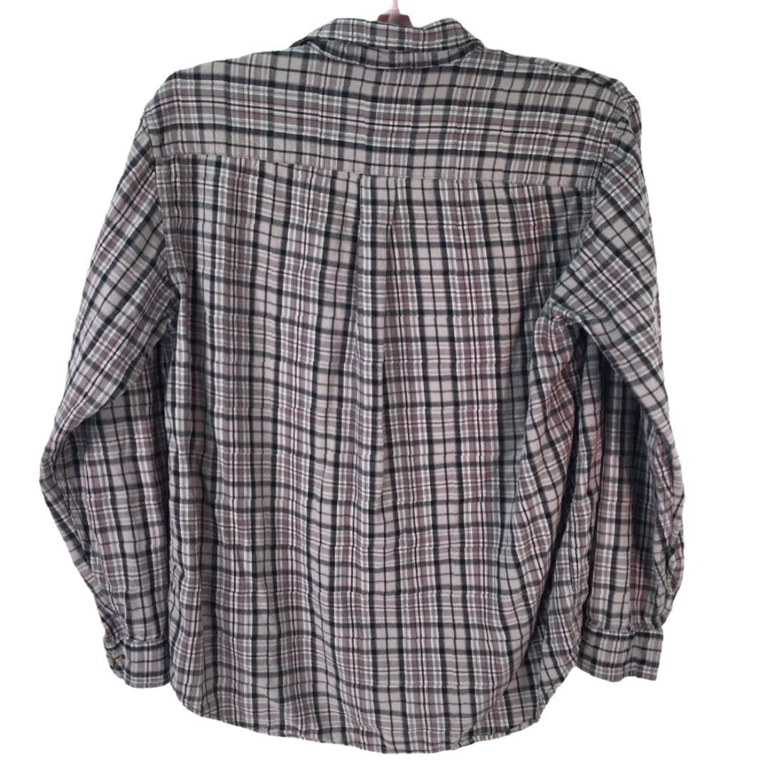 Vintage Falls Creek Shirt Mens L Plaid Oxford Button-Down Long Sleeve Black Gray Size US L / EU 52-54 / 3 - 4 Thumbnail