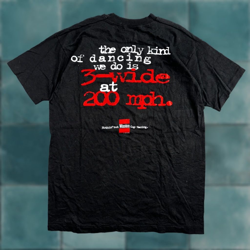 Fruit Of The Loom VINTAGE Nascar Racing FOTL 90s VTG T Shirt Winston Cup Fast Cars MPH Text XL Quote Black Mens Fruit of the Loom Shirt Size US XL / EU 56 / 4 - 1 Thumbnail