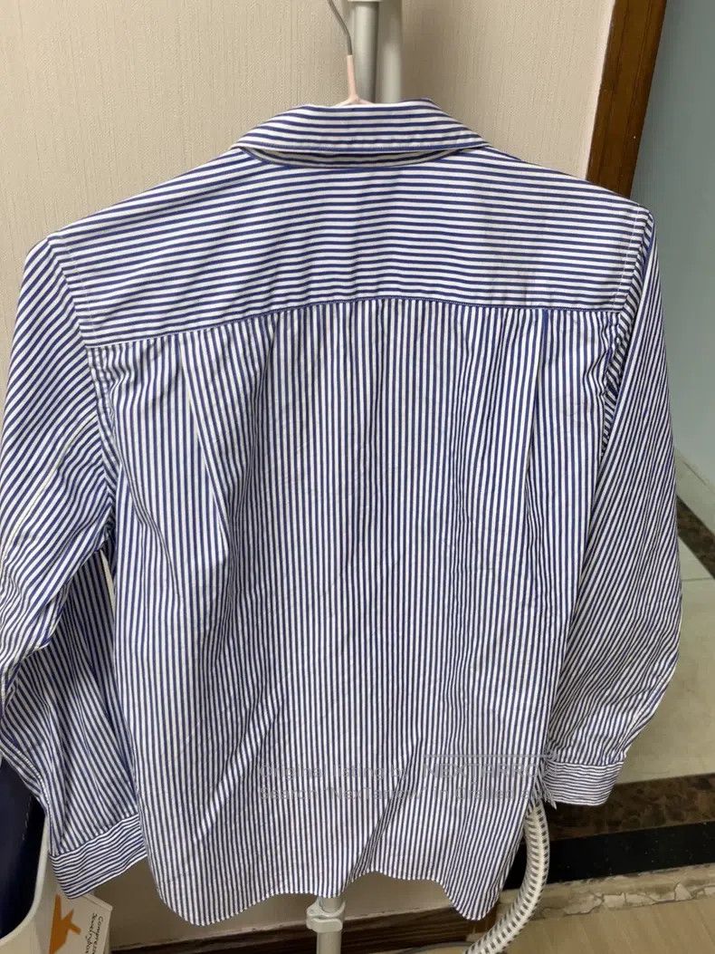 Comme des Garcons Comme Des Garcons Striped Shirt Blue Stripes Black Heart W Size M / US 6-8 / IT 42-44 - 7 Thumbnail