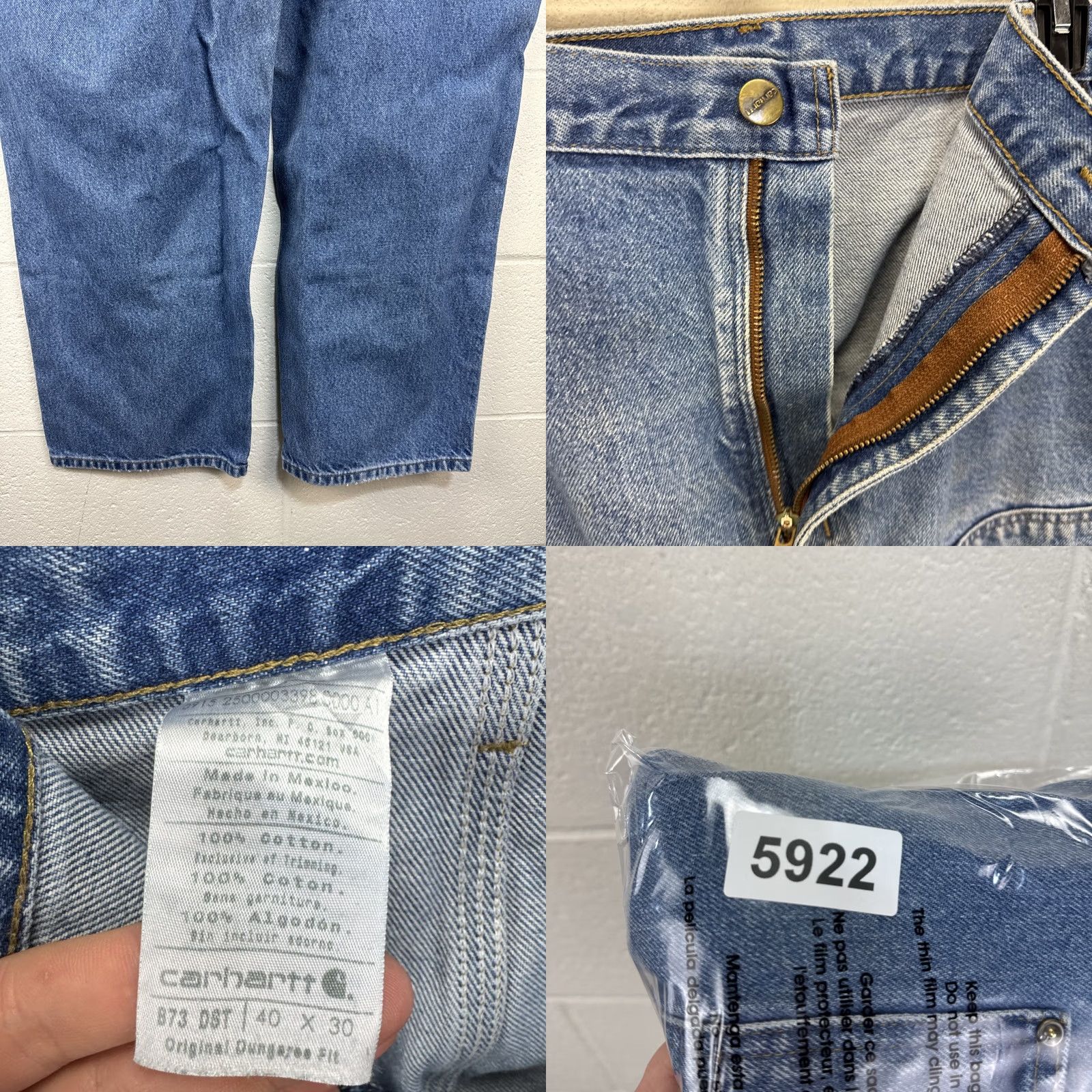 Carhartt VINTAGE Carhartt Jeans Men 40x30 DST Dungaree Fit Carpenter Double Knee Blue Work Size US 40 / EU 56 - 9 Thumbnail