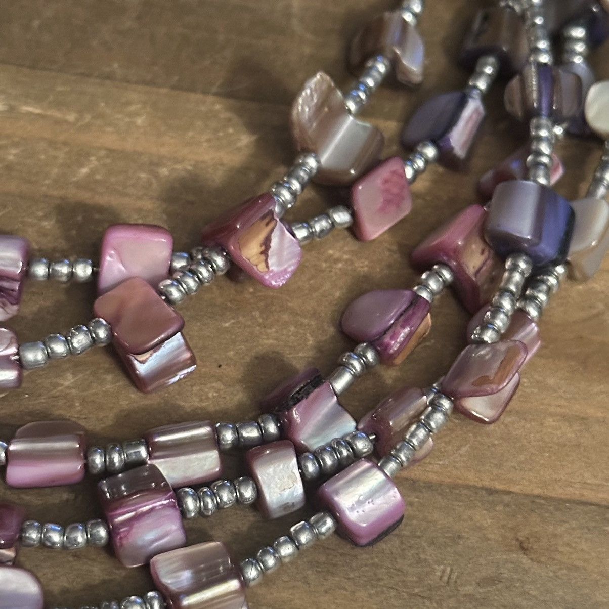Other Multi strand layered abalone shell chip necklace Size ONE SIZE - 3 Thumbnail