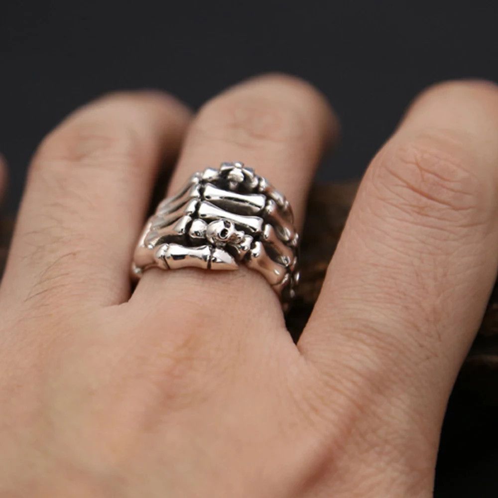 Jewelry Skeleton Hand Ring Size ONE SIZE - 2 Thumbnail