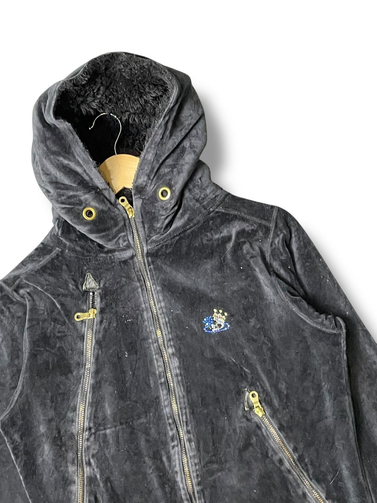 Japanese Brand Japanese Brand Velvet Zipper Hoodies (63) Size US XXS / EU 40 - 3 Thumbnail