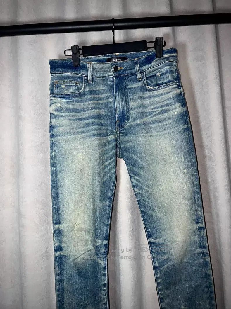 Amiri Amiri Yellow mud water-washed vintage cat whisker denim pa Size US 30 / EU 46 - 3 Thumbnail