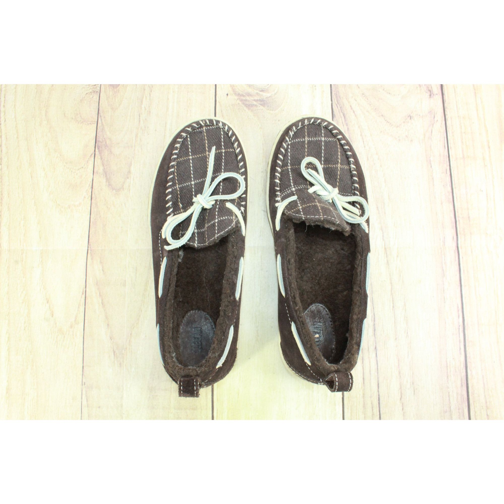 L.L. Bean LL Bean Women’s Brown Suede Plaid Lined Moc Slippers 8 Size US 8 / IT 38 - 7 Thumbnail