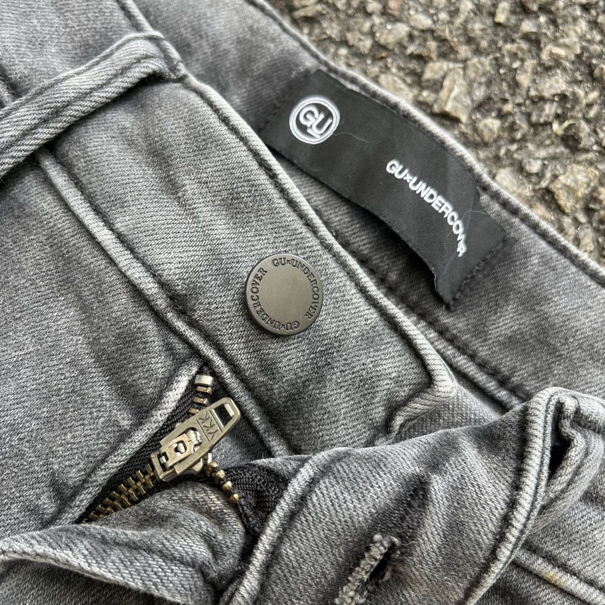 GU × Undercover Undercover × GU Damage Jeans Gray Pants Distressed Size US 28 / EU 44 - 7 Thumbnail