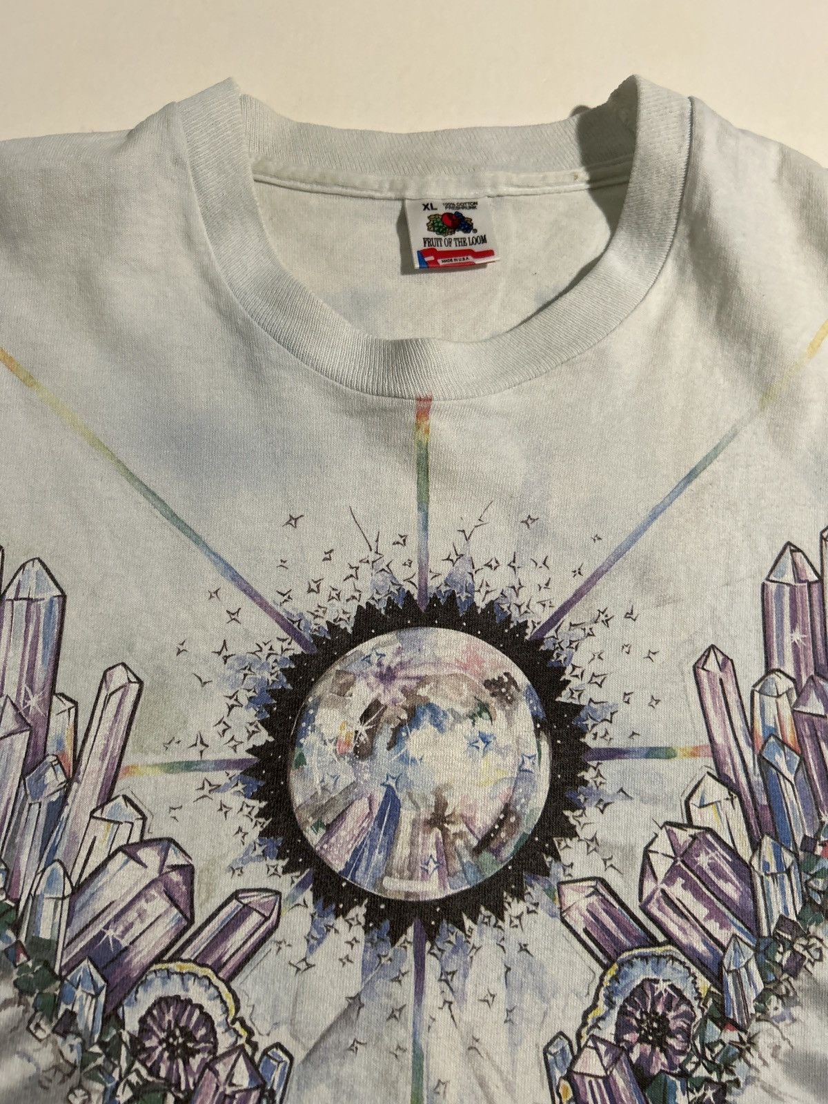 Liquid Blue Vintage 90s Amethyst Crystals Shirt Liquid Blue Tie Dye Size US L / EU 52-54 / 3 - 3 Thumbnail