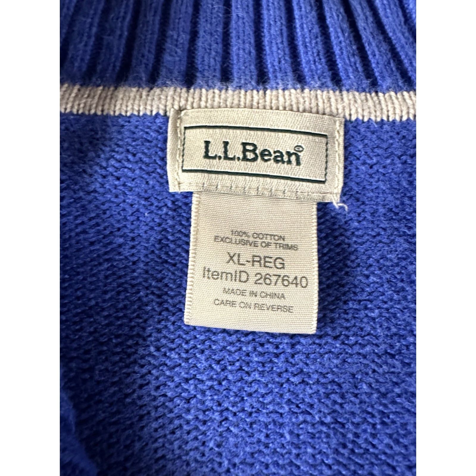 Vintage LL Bean Cardigan Women’s XL Regular Blue Tight Knit Collared Pullover Sweater Size XL / US 12-14 / IT 48-50 - 4 Thumbnail