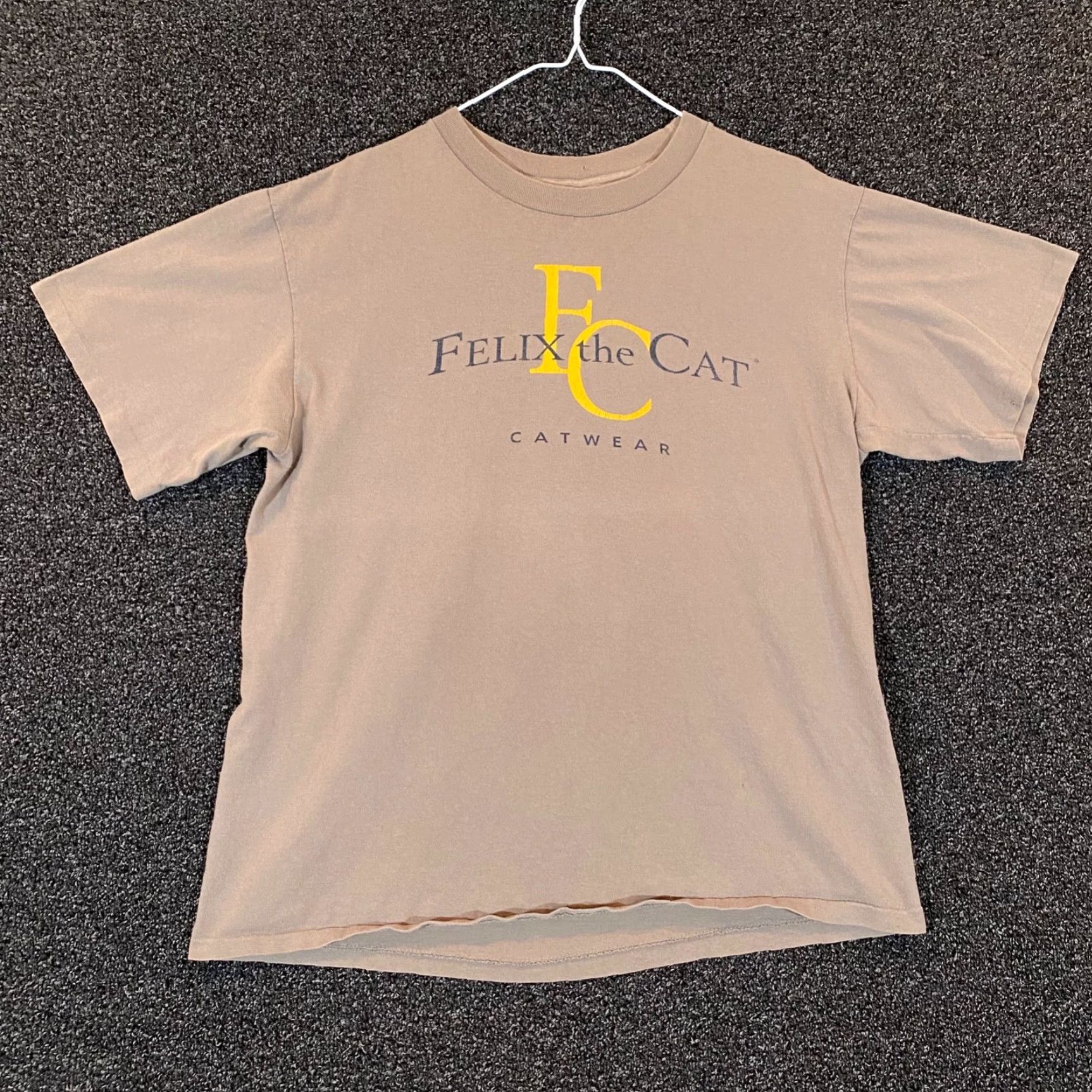 Changes VINTAGE Felix The Cat Shirt Men L Brown Cartoon Tee Single Stitch 1994 Mens Size US L / EU 52-54 / 3 - 4 Thumbnail