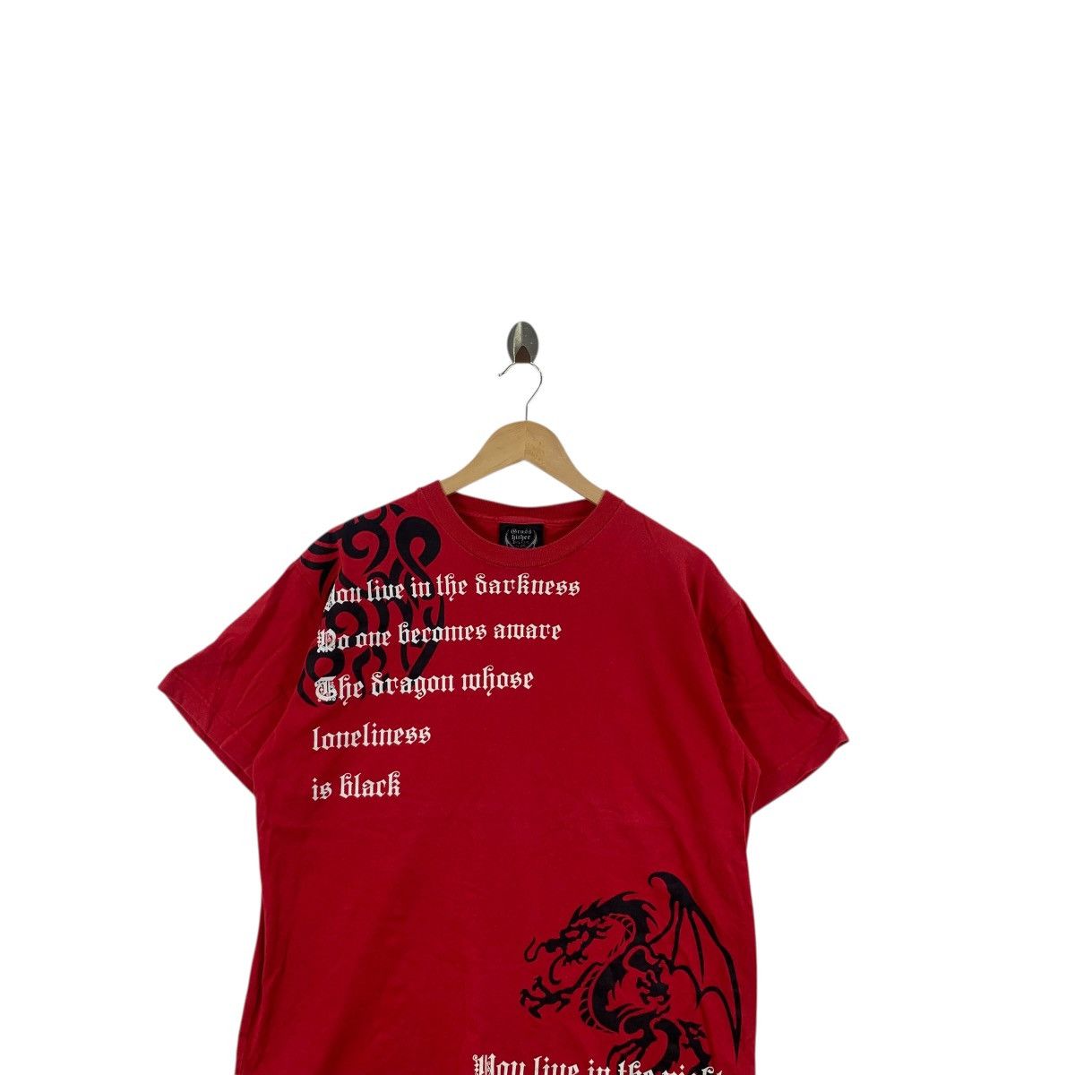 Vintage Vintage GRASS HITHER JAPAN Dragon Loneliness Tee Shirt Top Size L / US 10 / IT 46 - 2 Thumbnail