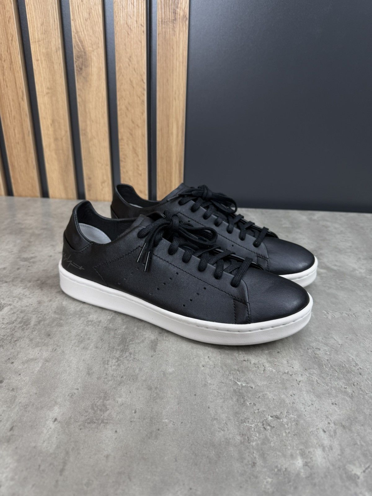 Y-3 Adidas Y-3 Stan Smith Black Size US 8 Size US 8 / EU 41 - 3 Thumbnail