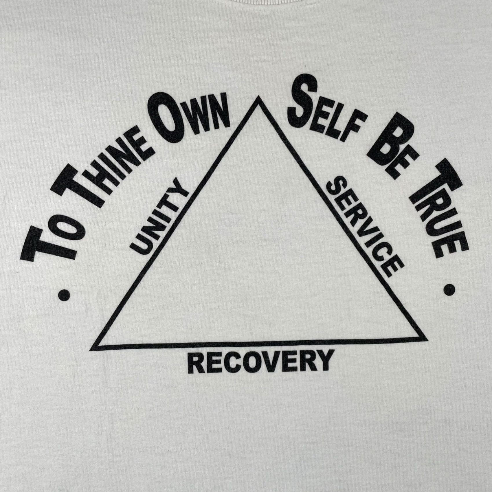 Fruit Of The Loom VINTAGE Fruit of the Loom Shirt Unity Service Recovery Medium To Thine Own Self Be True Mens Size US M / EU 48-50 / 2 - 3 Thumbnail