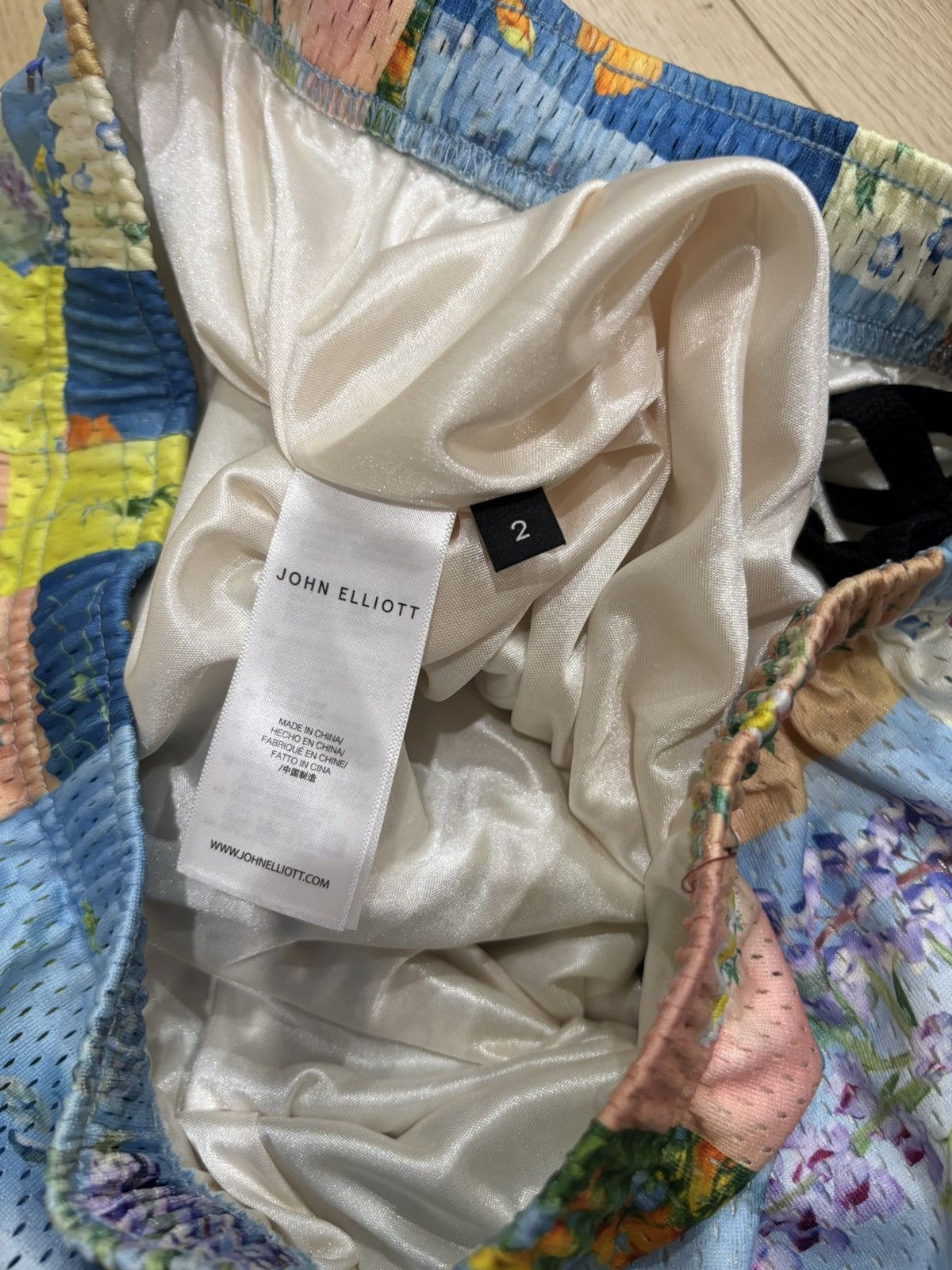 John Elliott John Elliott Game Shorts Floral Patchwork Mesh Shorts Size US 30 / EU 46 - 4 Thumbnail