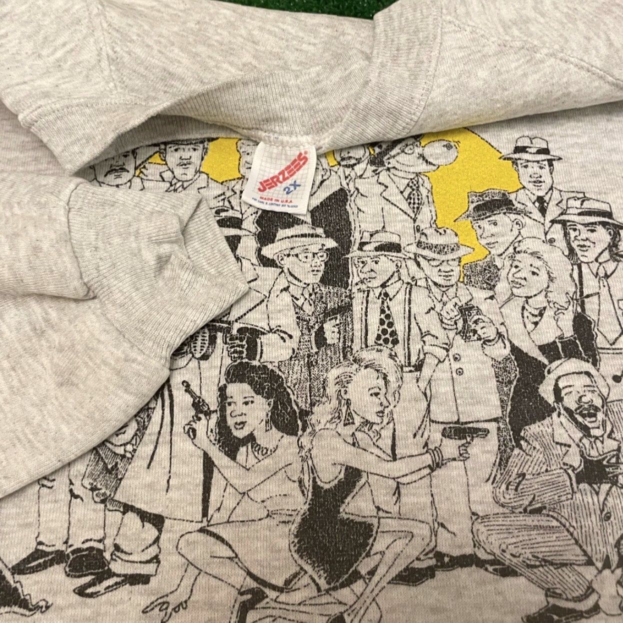 Vintage VINTAGE 90s SGA Government On The Run Student Gov Burgher Crewneck Sweater XXL Men Gray Size US XXL / EU 58 / 5 - 3 Thumbnail