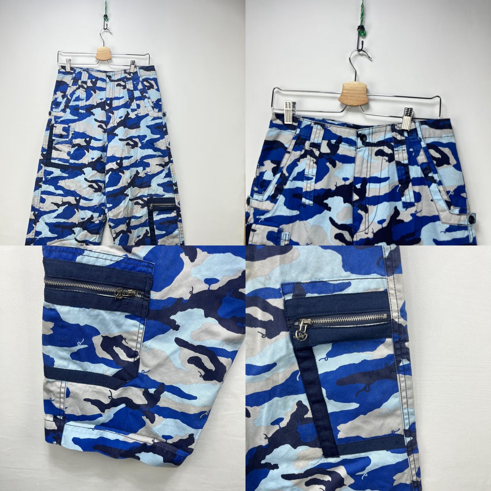 Rocawear VINTAGE Rocawear Blue Camo Baggy Pants Skater waist 30 Cargo Men Size US 30 / EU 46 - 8 Thumbnail