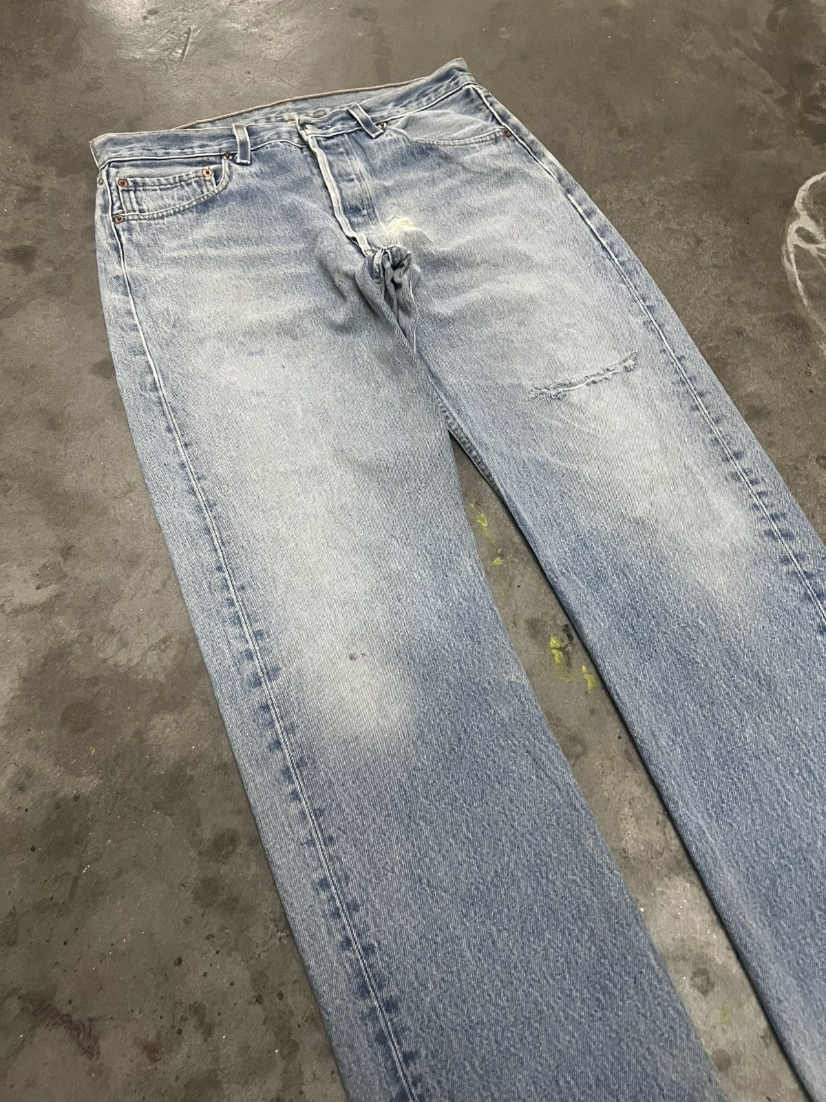Japanese Brand × Levi's THRASHED VINTAGE LEVIS 501 DISTRESSED DENIM PANT Size US 31 - 8 Thumbnail