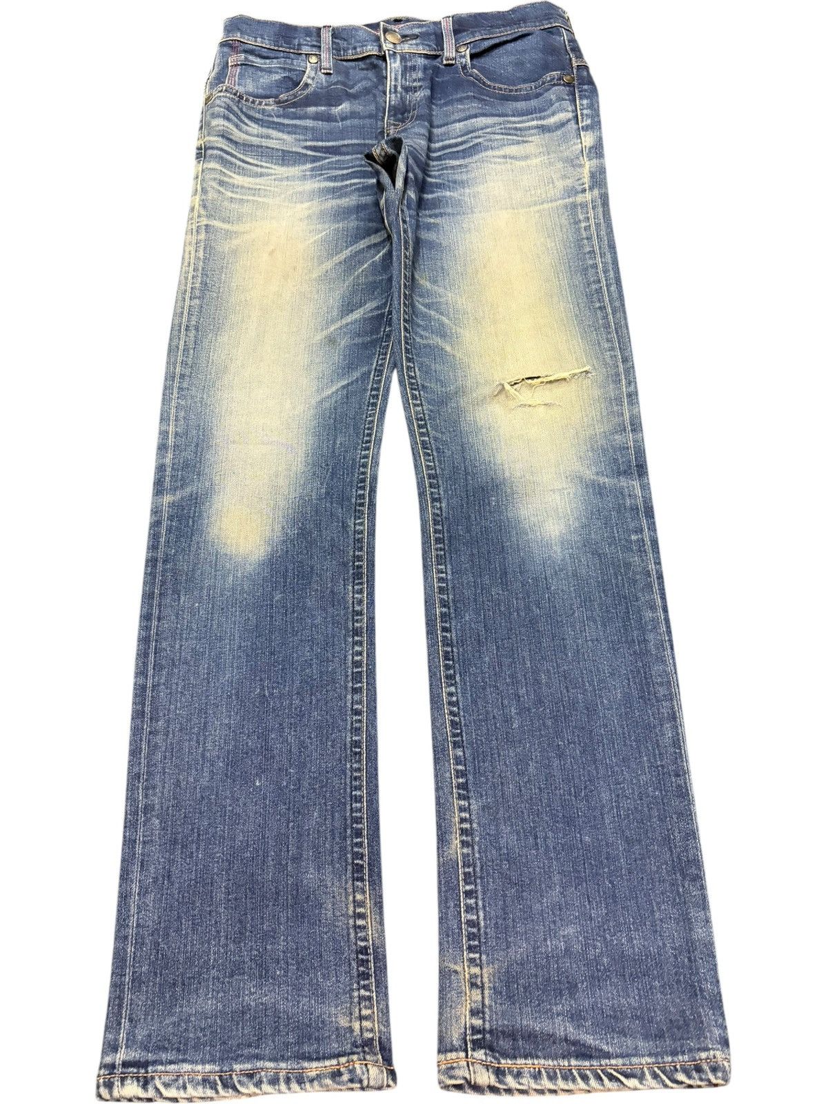 Edwin Vintage Edwin Blue Trip Mud Wash Distressed Jeans Size 32" / US 10 / IT 46 - 1 Thumbnail