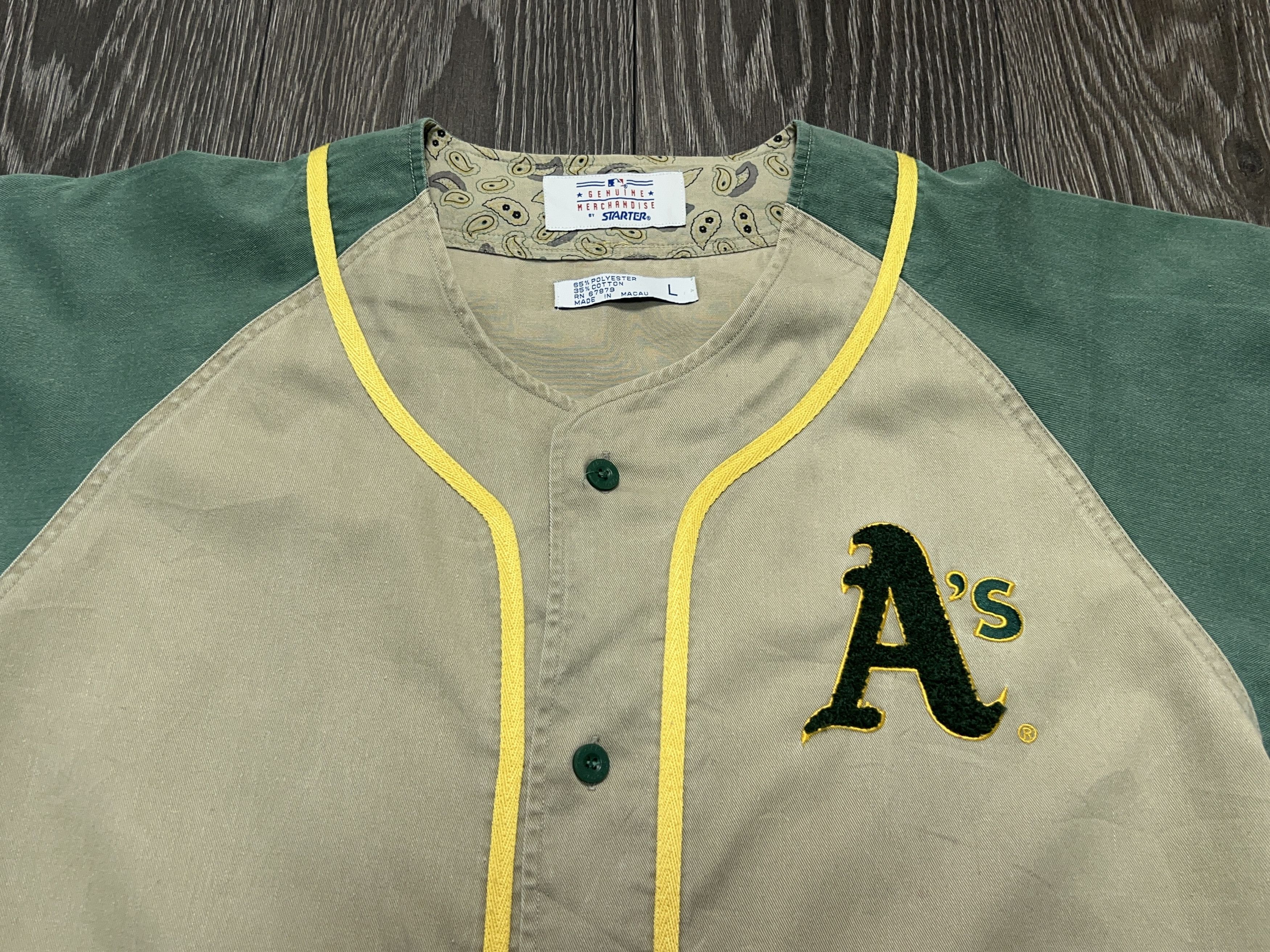 Starter Vintage Mens A's Oakland Athletics Baseball Jersey T Shirt L Size US L / EU 52-54 / 3 - 2 Thumbnail