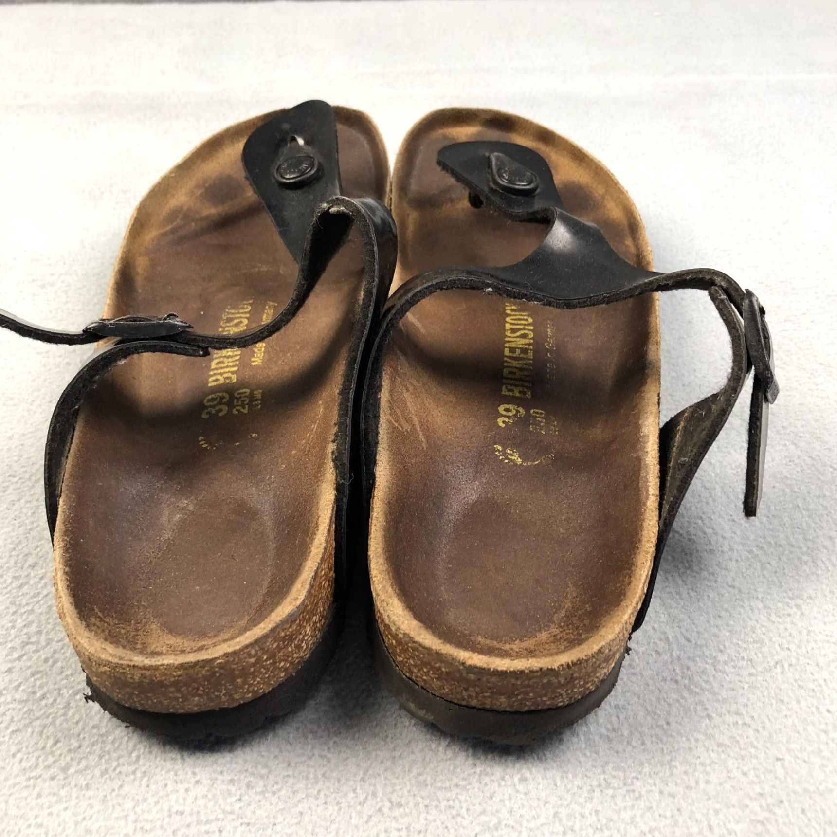 Birkenstock Birkenstock Gizeh Sandals Womens Size 39 Leather Cork Footed Made In Germany Size US 8 / IT 38 - 4 Thumbnail