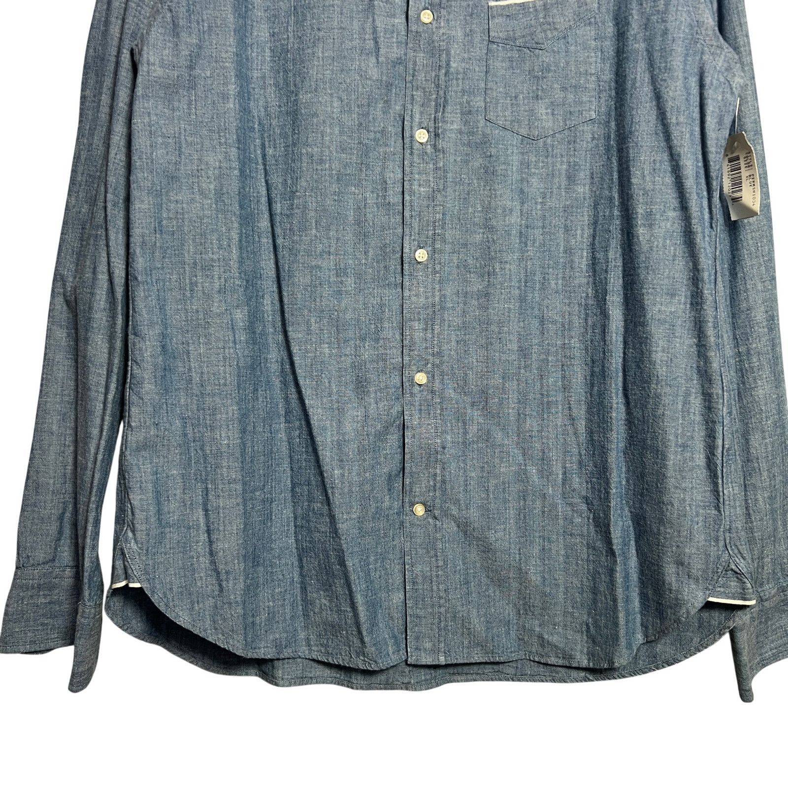 Officine Generale Officine Generale Chambray Shirt Mens XL Blue NWT Size US XL / EU 56 / 4 - 9 Thumbnail