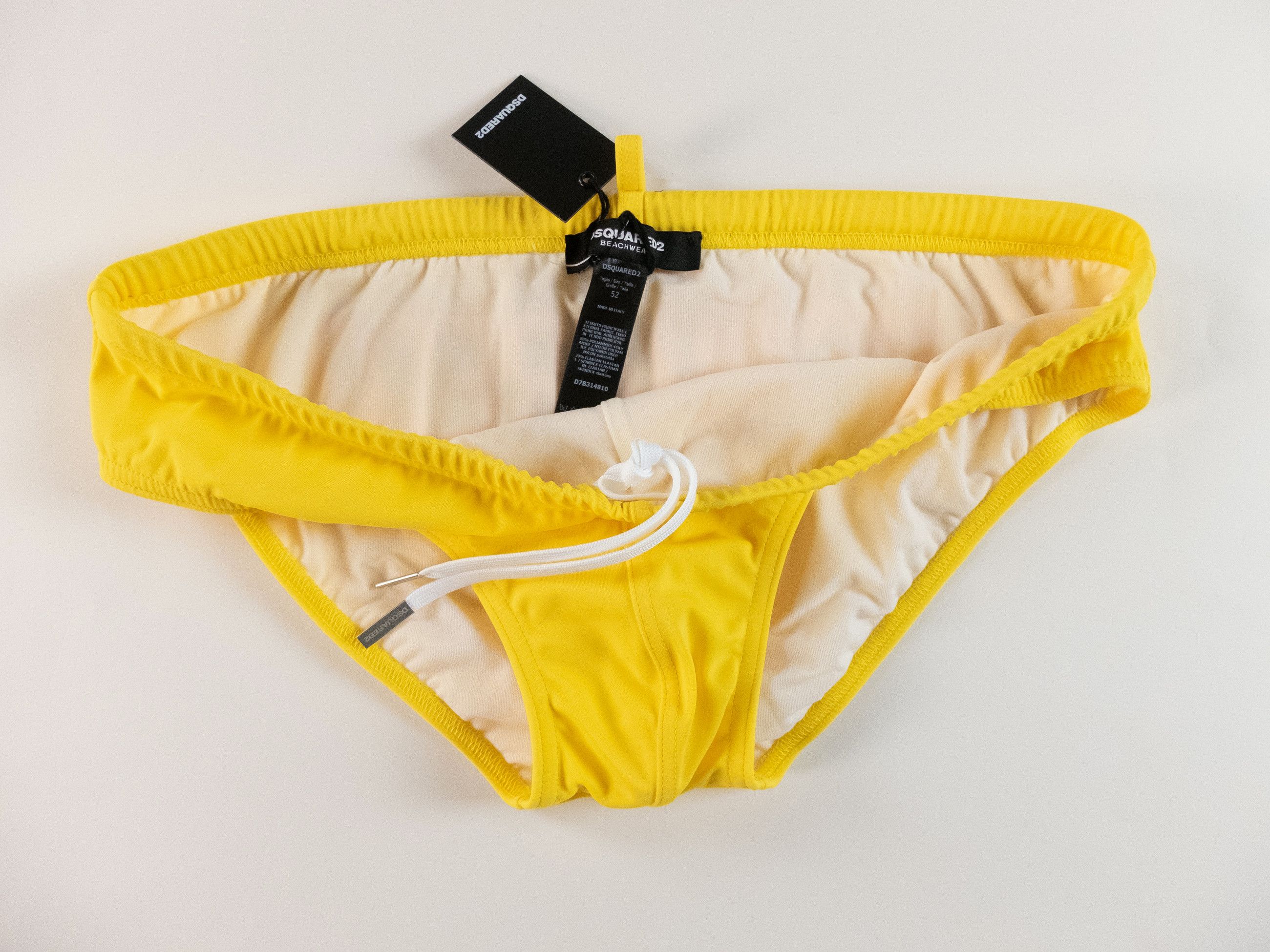 Dsquared2 DSQUARED2 yellow & pink logo print swim briefs 52 XL Size US 36 / EU 52 - 4 Thumbnail