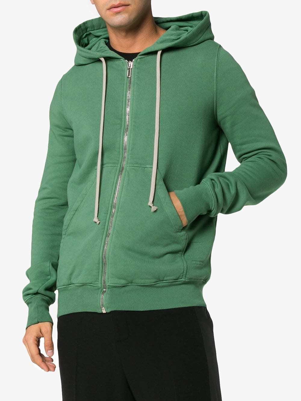 Rick Owens o1y0325 Hooded Zip Cardigan in Green Size US XS / EU 42 / 0 - 1 Thumbnail