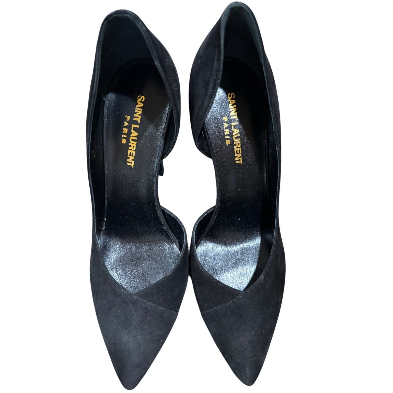 Yves Saint Laurent Saint Laurent Black Suede Janis 105 D'Orsay Pumps sz. 39 EU Size US 9 / IT 39 - 5 Thumbnail