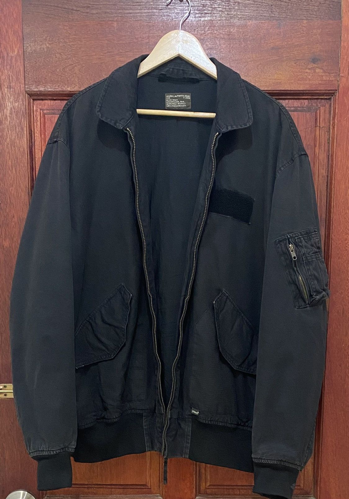 Stussy Stussy Ma-1 Bomber Jacket Black Size US XL / EU 56 / 4 - 3 Thumbnail