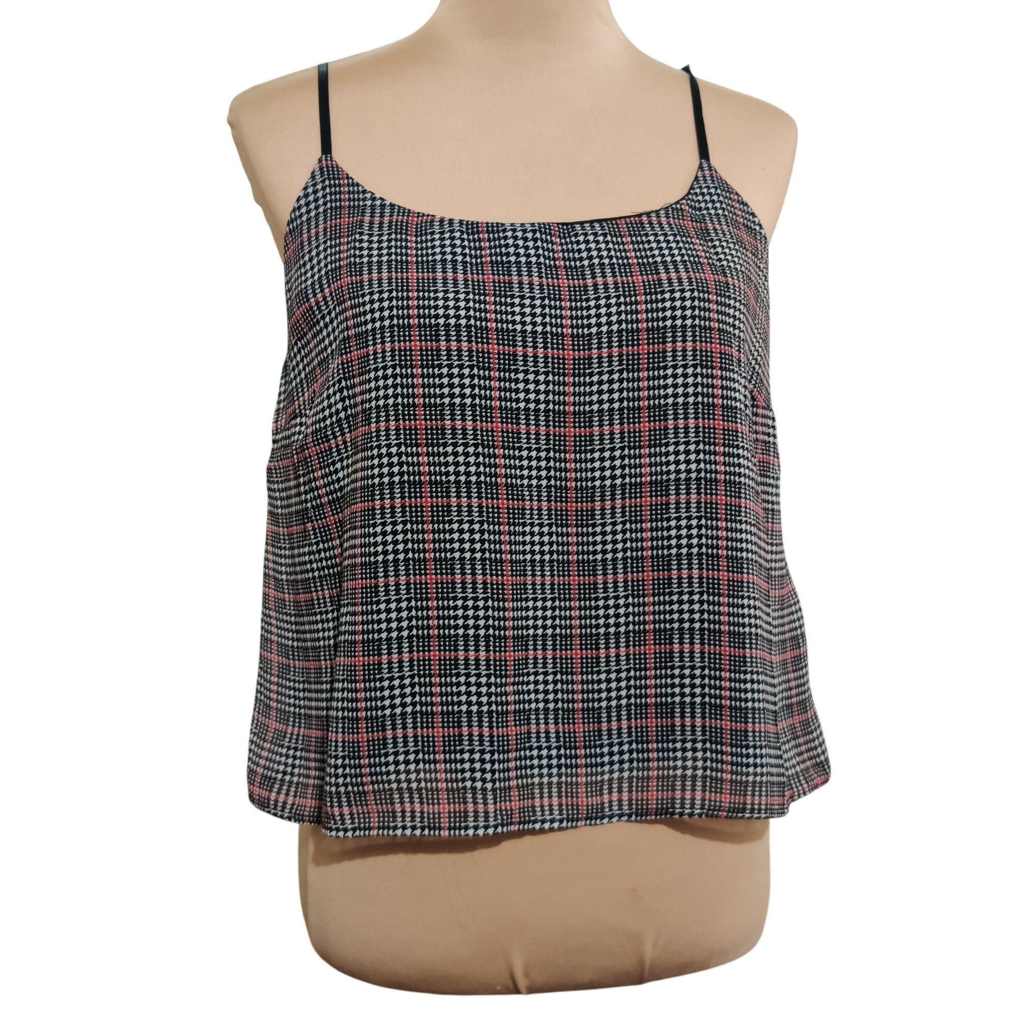 Other Charlotte Russe Womens Juniors Top Cami Black Red White Houn Size L / US 10 / IT 46 - 1 Thumbnail
