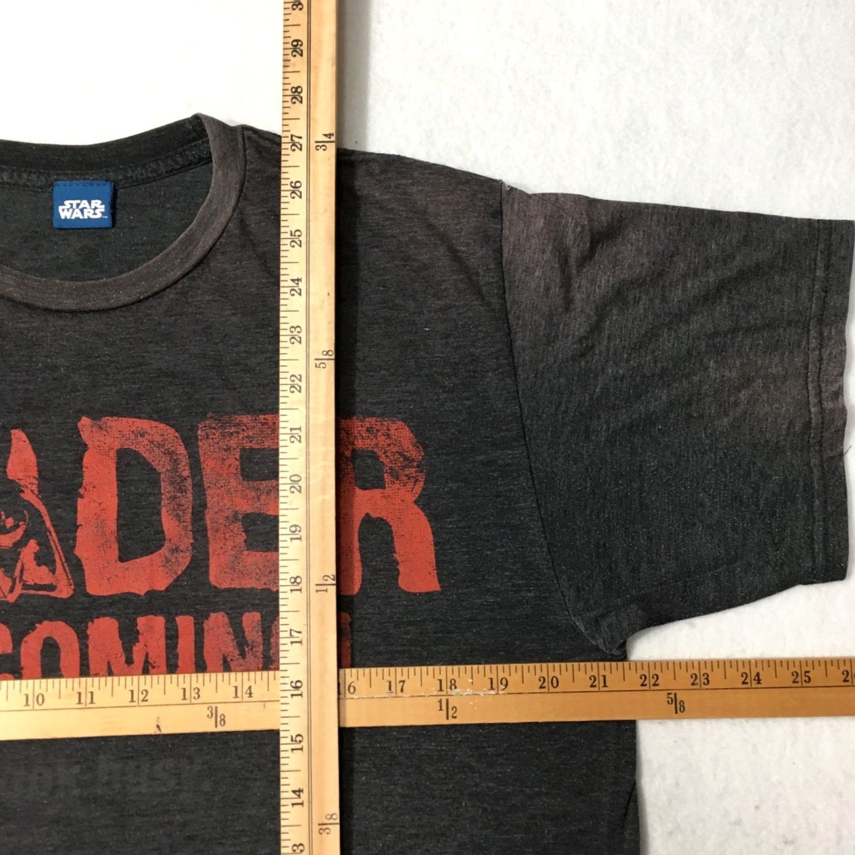 Star Wars Star Wars Vader Is Coming LOOK BUSY Darth Vader Shirt Men's L Gray T Shirt Size US L / EU 52-54 / 3 - 3 Thumbnail