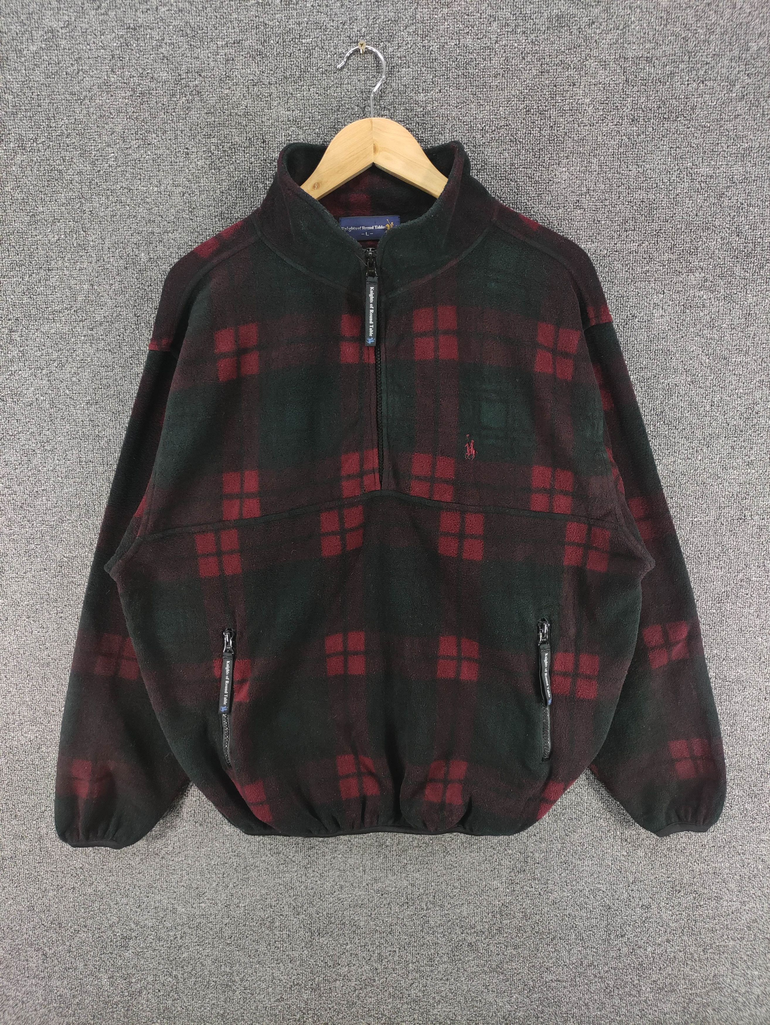 Japanese Brand Vintage Knights Sweater Fleece Half Zipper Size US L / EU 52-54 / 3 - 1 Thumbnail