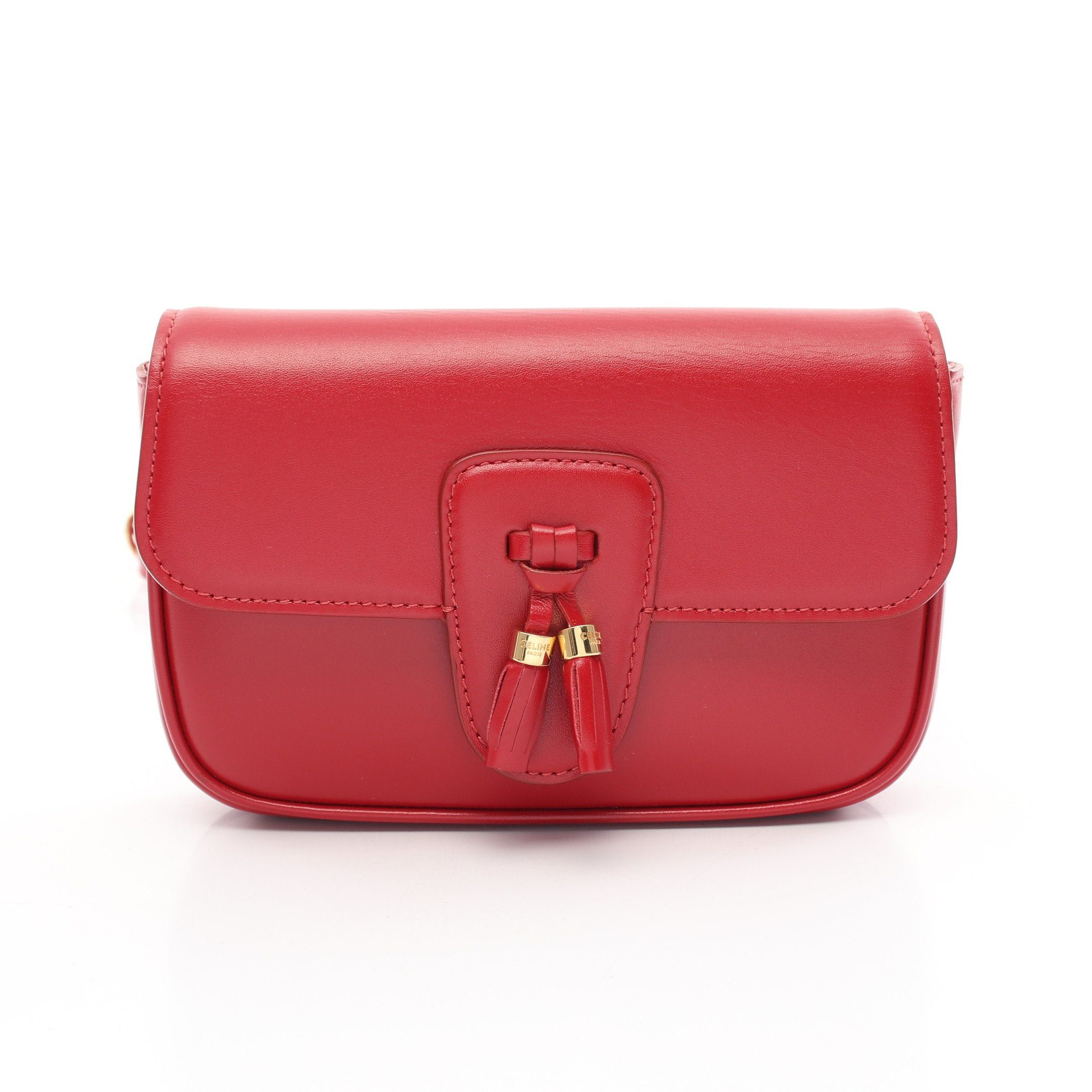 Celine Celine Waist Bag Body Leather Red Size ONE SIZE - 1 Thumbnail